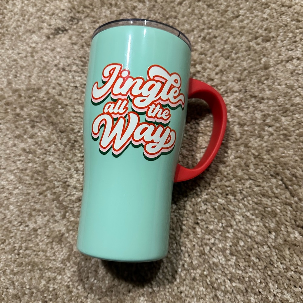 Jingle All the Way Mint and Red Tumbler